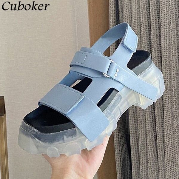 

official website 70% off outlet brand designer women platform sandals transparent thick bottom peep toe no slip ladies summer slides vacatio, Black