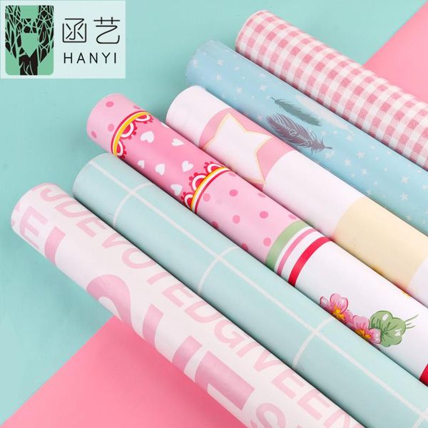 

wallpapers pink wallpaper bedroom princess cute children's room girl heart ins self-adhesive dormitory