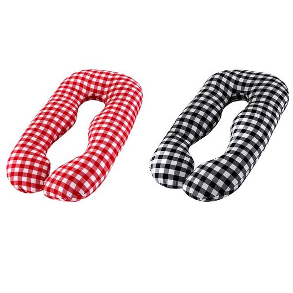 

pillow sleeping support pregnant women full body plaid cushion pregnancy maternity u shape lumbar