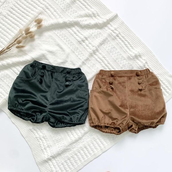 

shorts 2021 style girls boys velvet autumn fashion babys 1-7 years, Black