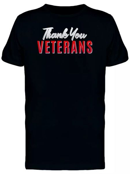 

Thank You, Veterans Men's Tee -Image by Shutterstock, White;black