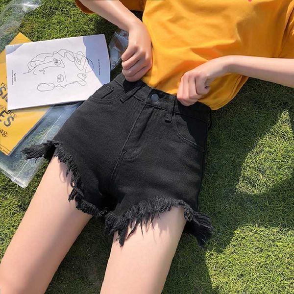Sommer NV Loch Shorts Unregelmäßige Chic Harajuku Korea Sexy Enge Casual Große Größe Mode Hip Hop Solide 210608