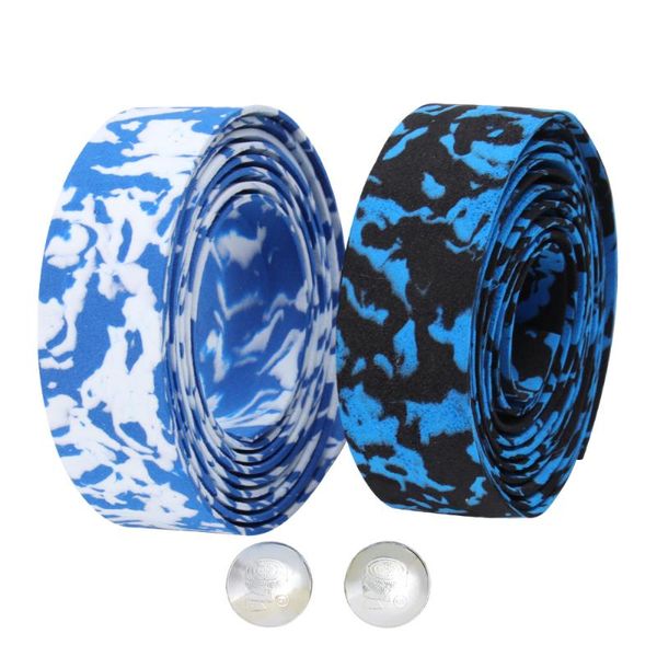 

bike handlebars &components 4 rolls handlebar tape wrap road portable ribbon non-slip belt for diy decor (camouflage blue black, camou