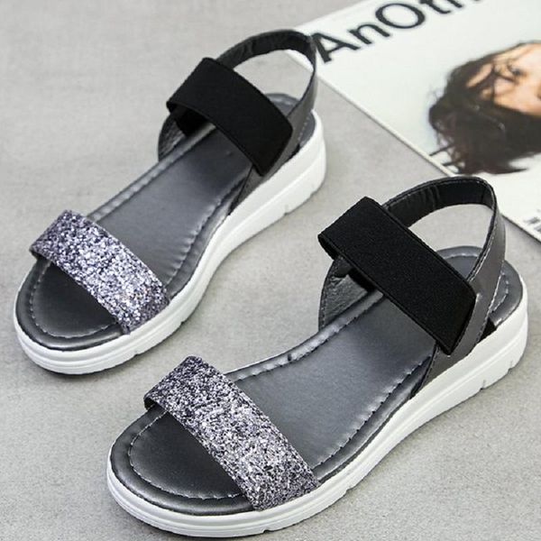 

sandals women's shoes summer peep-toe low roman ladies flip flops bayan sandalet zapatos de mujer moda 2021, Black