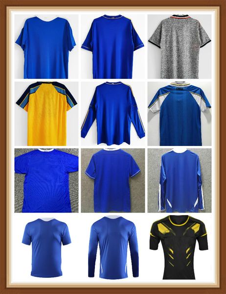 

11 12 retro soccer jersey lampard torres drogba 2011 final 94 95 96 97 99 football shirts camiseta crespo hughes 03 05 06 cole zola vialli 0, Black;yellow