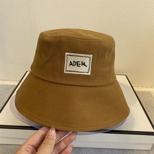 

ader fisherman's hat signature fashion brand letter hat children's spring and summer daily sun visor out of the street plain face, Blue;gray