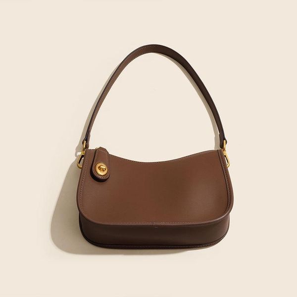 

evening bags 100% genuine leather 2021 fashion all-match retro underarm bag simple trendy one-shoulder purses and handbags