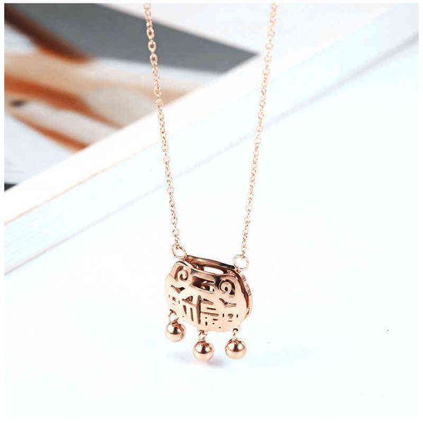 

titanium steel rose gold trend long life lock colorfast temperament versatile clavicle necklace jewelry, Silver
