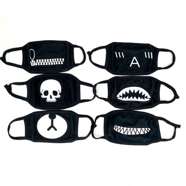 

double layer printing black mask cartoon exprsion