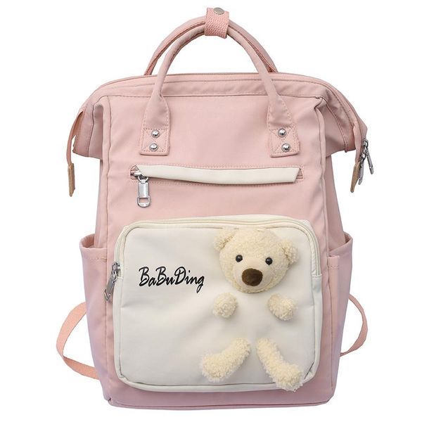 

women waterproof nylon backpack student cute school bag kawaii girl lapfemale fashion book buckle ladies luxury bags