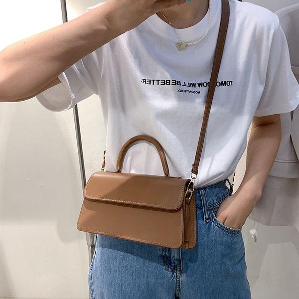 

evening bags simple design women's shoulder crossbody fashion ladies mini purse handbags pu leather female flap small square