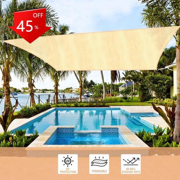 

sun shade sails canopy rectangle, 95% uv blockage for patio, garden, pergola, backyard, outdoor facility & activities -beige