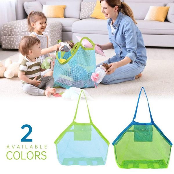 

storage bags portable beach mesh bag children kids sand away toys clothes towel baby swimming sport toy sundries