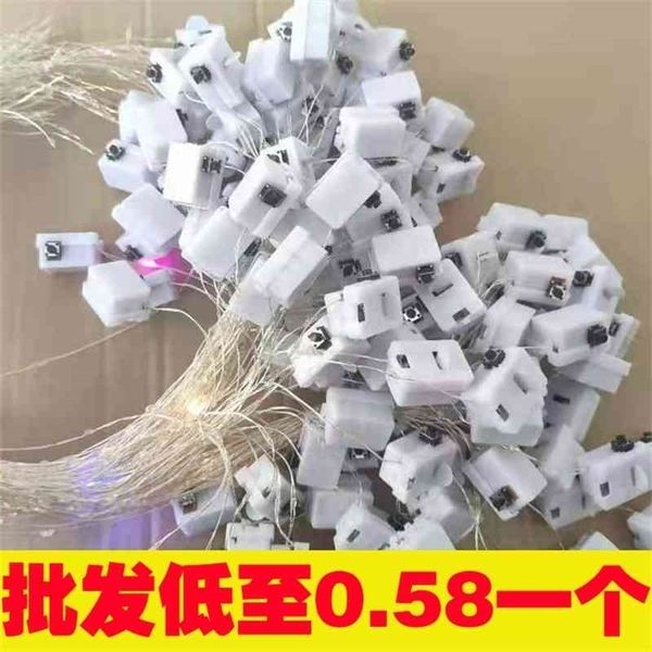 

1m led light flash luminous bouquet cat ear button battery colored cake decoration string lamp