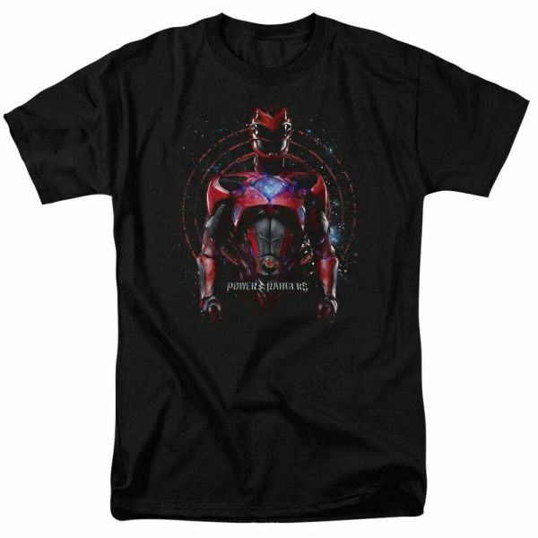

Power Rangers Movie Red Ranger T Shirt Mens Licensed Movie Tee Black, White;black