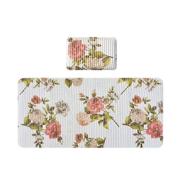 

foot pad toilet kitchen floor pvc bathroom non slip with suction cup pillow luxury suit rose