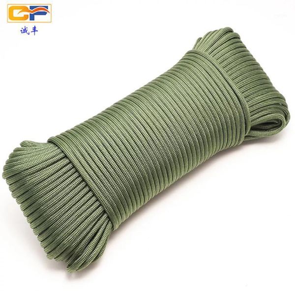 

25/50/100/328ft dia. 4mm 9 stand cores paracord rope parachute cord for jungle survival lanyard outdoor tent set up bracelet cords, slings a