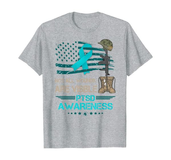 

patriotic military ptsd awareness tshirt veterans suuport, White;black