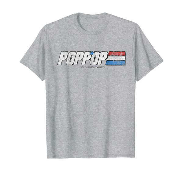 

poppop - a real american hero t-shirt, White;black