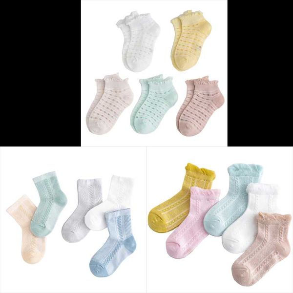 

spring and summer children's socks thin casual boys girls, Pink;yellow