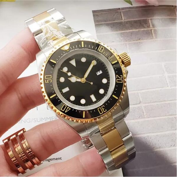 

men's mens watch 42mm automatic mechanical watches business wristwatches swimming wristwatch montre wristwatches, Slivery;brown