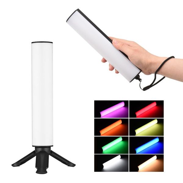 

flash heads andoer w200rgb led video light rechargeable rgb fill 2500k-9000k dimmable with mini desktripod for vlog live streaming