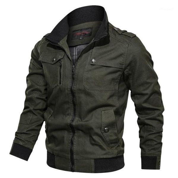 

spring autumn casual jacket men's military tactical zipper pocket stand collar outwear thin fashion men brand clothing jackets, Black;brown