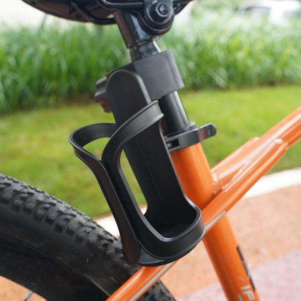 

water cup holder 360 degrees bicycle bottle cage rotation baby strollers wheelchair drink for bike accessories rack bottles & cages