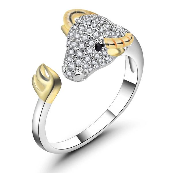 

wedding rings chinese zodiac animal adjustable finger ring for women 2021 fashion jewelry lxh, Slivery;golden