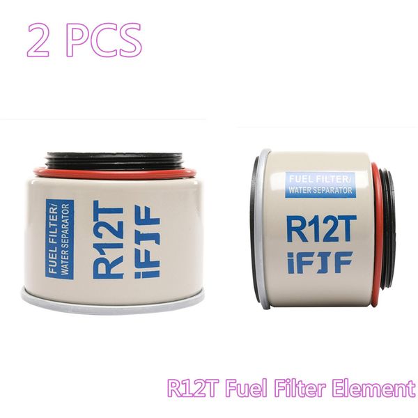 

2 pcs r12t fuel filter/water separator replace element for racor 120at 120as npt zg1/4-19 diesel engine man truck sedan marine