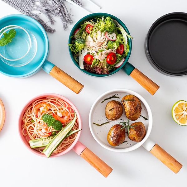 

bowls 420ml ceramic ramen bowl soup with handle dessert salad japanese rice m007