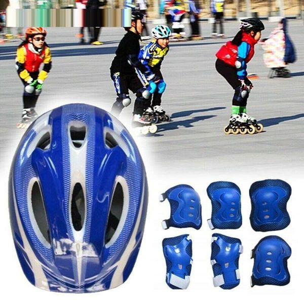 

elbow & knee pads girls outdoor sport bike safety kids skate cycling helmet pad guard bicycle protection, Black;gray