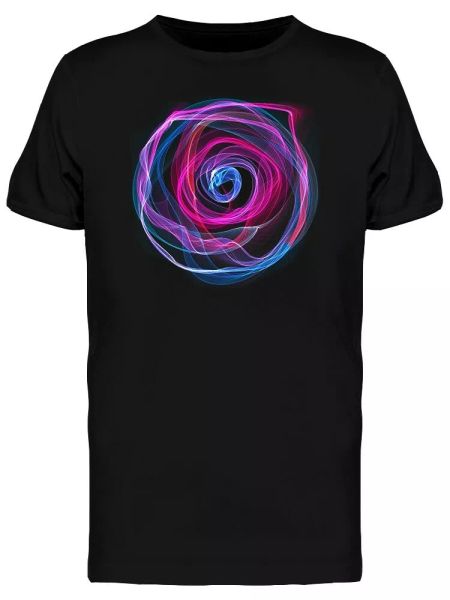 

magical form of purple lines tee men's -image by shutterstock, White;black