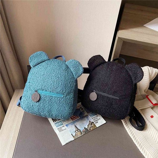 

daily mini shoulder backpack fashion casual simple backpacks bags cartoon fleece autumn hit bag