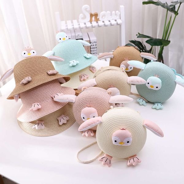 

children's sun hat girl's summer straw fisherman's princess beach protection baby bag in, Yellow