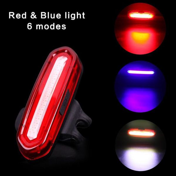 

bike lights taillight waterproof riding rear light cob led usb chargeable mountain 4 modes headlight cycling bicycle