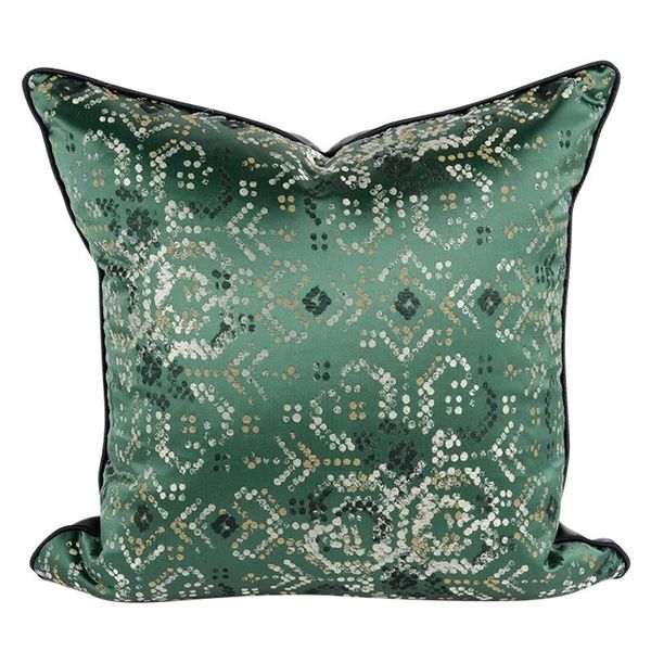 

cushion/decorative pillow emerald color cushion cover couch decorative case vintage geometric jacquard luxury art home sofa chair coussin
