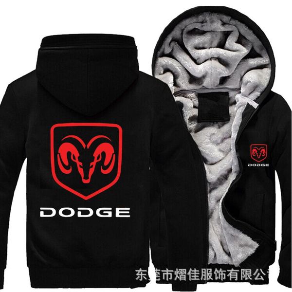 

men's hoodies & sweatshirts dodge winter jacket cotton warm casual sweatshirt male thicken coats hoodie size m~5xl, Black