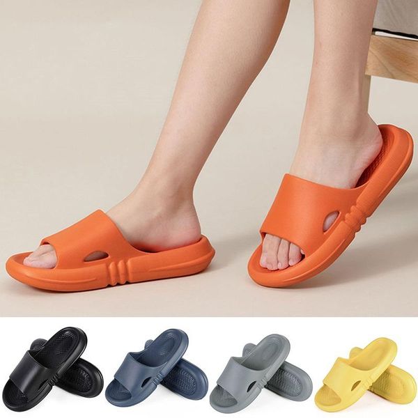 

slippers 2021 high heel women flat soft bottom home bath men house bathroom anti-slip four seasons couple shoes eva, Black