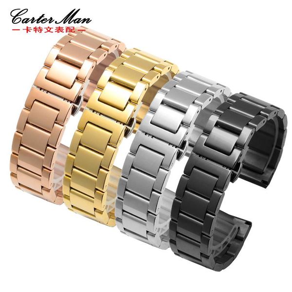 

watch bands stainless steel watchband 18mm 20mm 21mm 22mm men women bracelet general style, Black;brown