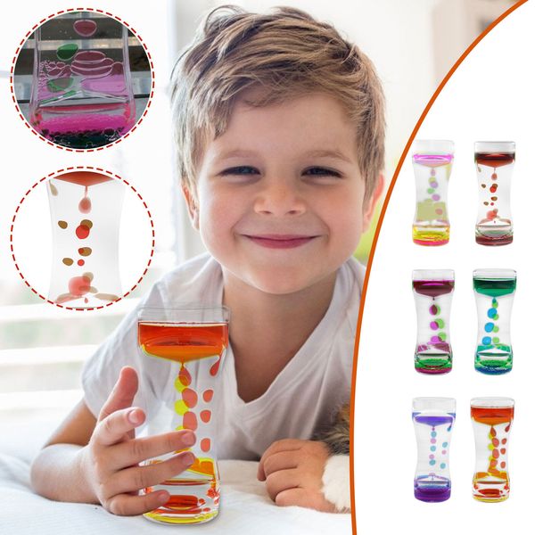

liquid movement bubble timer color hourglass decompression toy 100ml