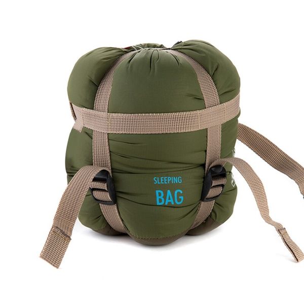 Schlafsäcke Mini Ultraleicht Multifunktions Tragbare Outdoor Umschlag Reisetasche Wandern Camping Ausrüstung 700g 7 Farben 2023