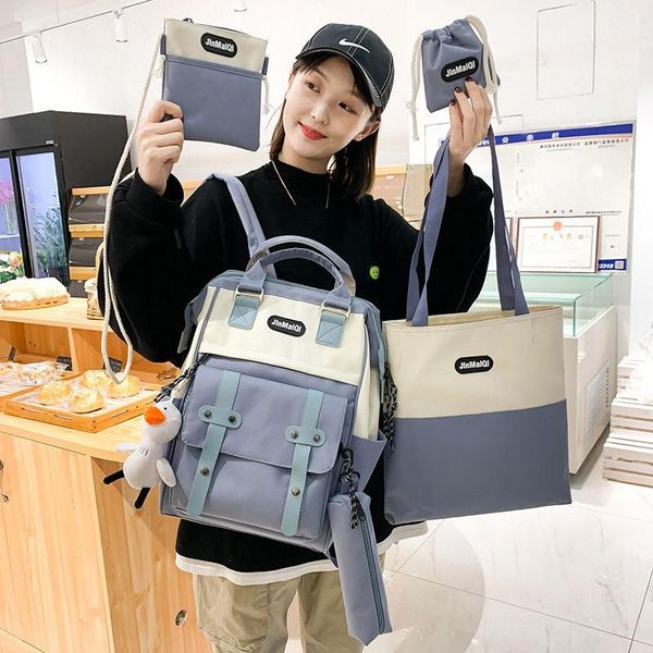 

school bags classical women backpack large capacity lapbackpacks schook for girls canvas kawaii teenager girl schoolbag