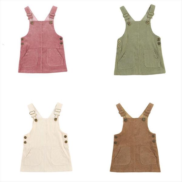 

baby girls velvet suspender overalls pant infant toddler casual strap loose jumpsuit romper fall outfit clothes, White