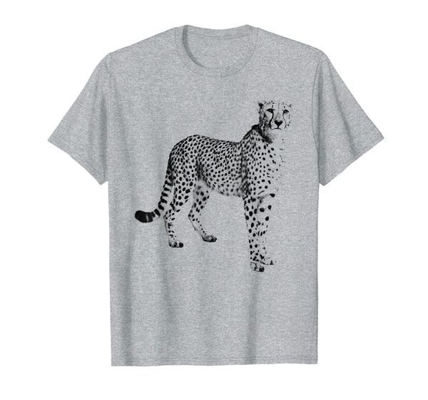 

cool graphic art animal cheetah t-shirt, White;black