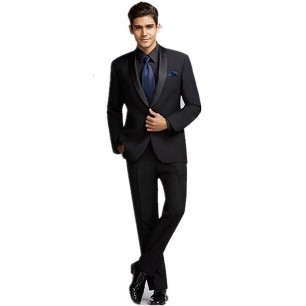 

men's suits & blazers marked godparents shawl satin groom's lapel black male wedding tux man suit (jacket + pants scarf tie), White;black