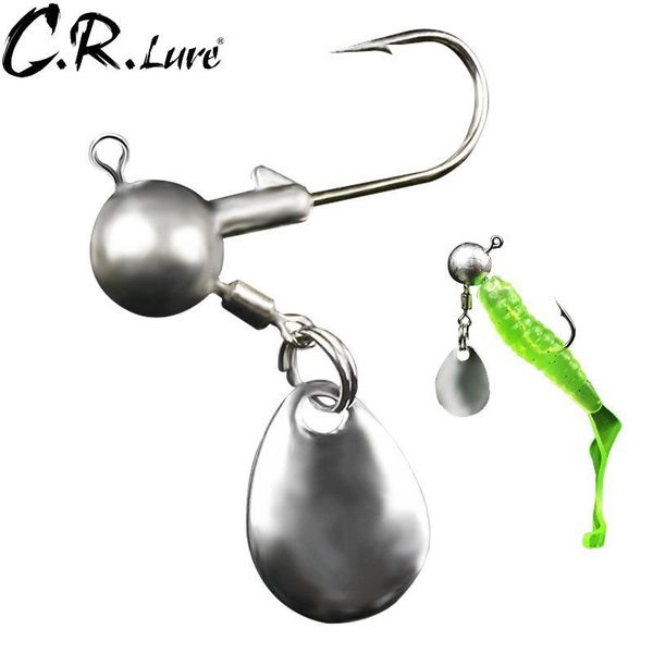 

fishing hooks 5pcs lure 2g 4g crank jig head hook hard bait soft worm