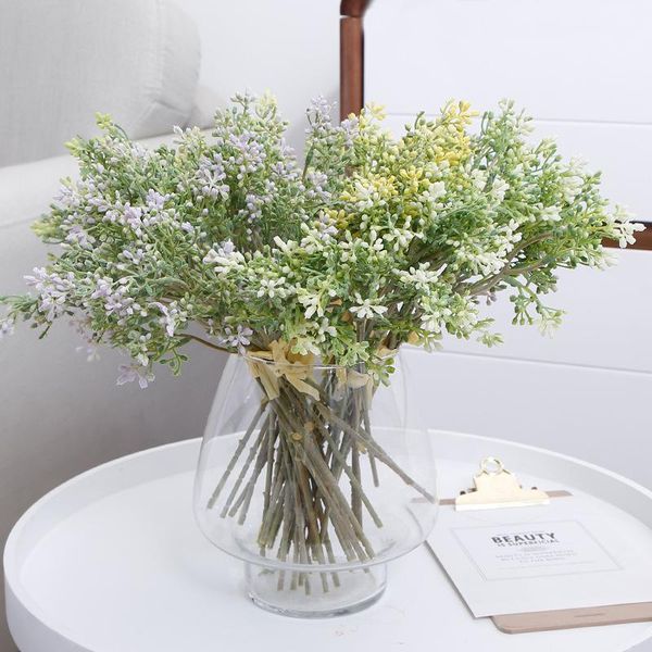 

decorative flowers & wreaths 1 bouquet artificial carnation clove silk fake flower with leaves flores plant for diy home garden wedding deco