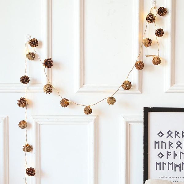 

dishykooker led string light pine cone copper wire fairy garland lights for christmas home wedding party modules