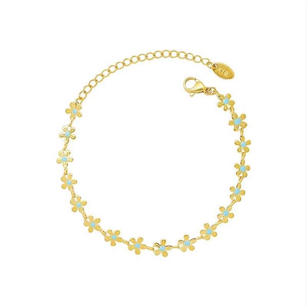 

earrings & necklace women flower oil choker bracelet jewelry set, Silver